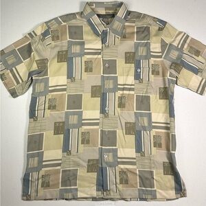 TORI RICHARD Honolulu Short Sleeve ‎ 100% Silk Shirt Mens Size Large